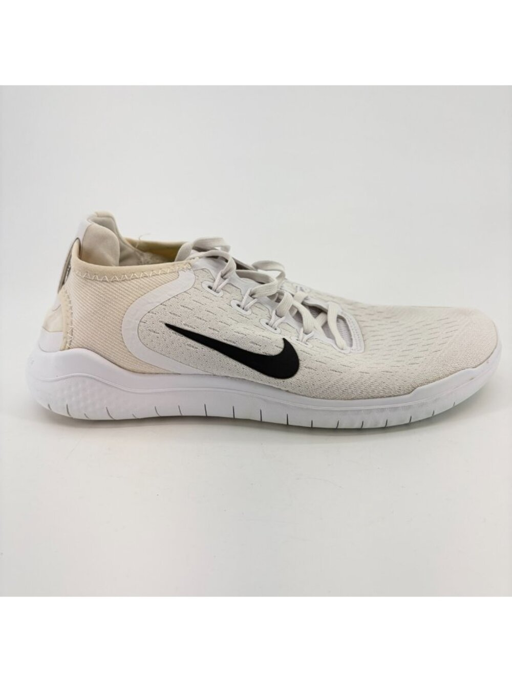 Nike Free RN 2018 Womens Size 9 White Athletic Running Walking Shoes Sneakers